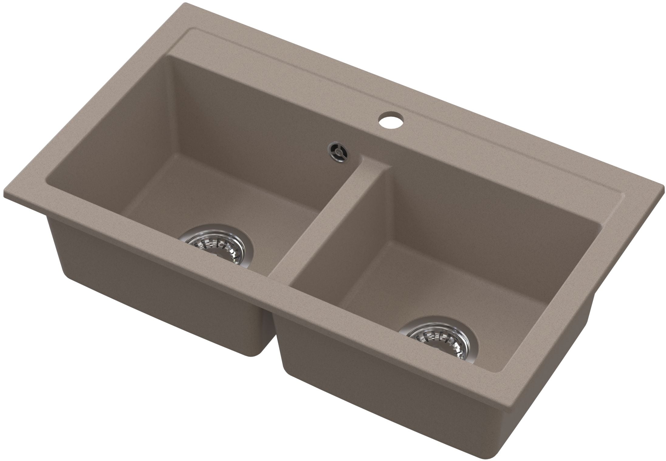 Ruvetti Doblo gránit mosogató 75.6x44.7 cm bézs 3001DO_BE_W