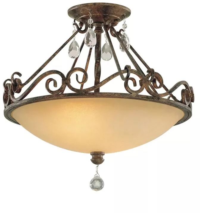 Elstead Lighting Chateau mennyezeti lámpa 2x60 W barna FE-CHATEAU-SF