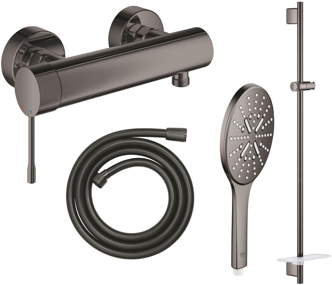 Készlet zuhanycsaptelep Grohe Essence 33636A01, zuhanyrúd Grohe Rainshower 26603A00, 26574A00, 28388A01