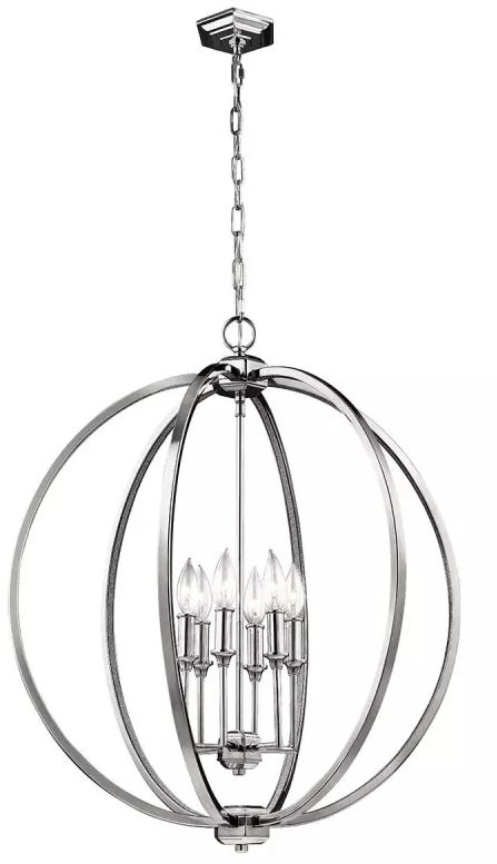 Elstead Lighting Corinne függőlámpa 6x60 W nikkel FE-CORINNE-6P-L
