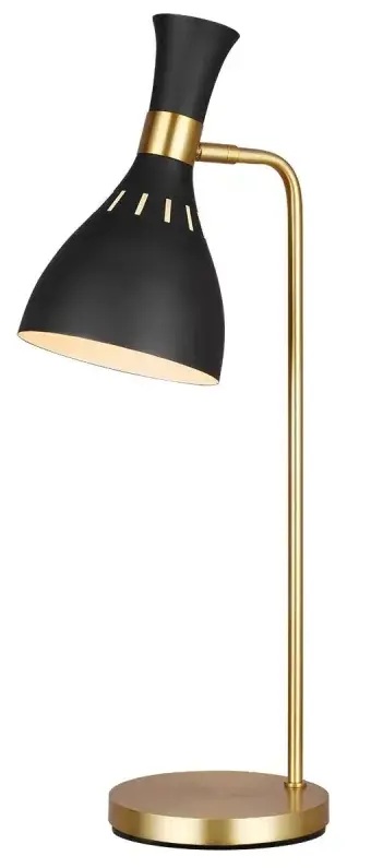 Elstead Lighting Joan asztali lámpa 1x60 W fekete-sárgaréz FE-JOAN-TL-MB