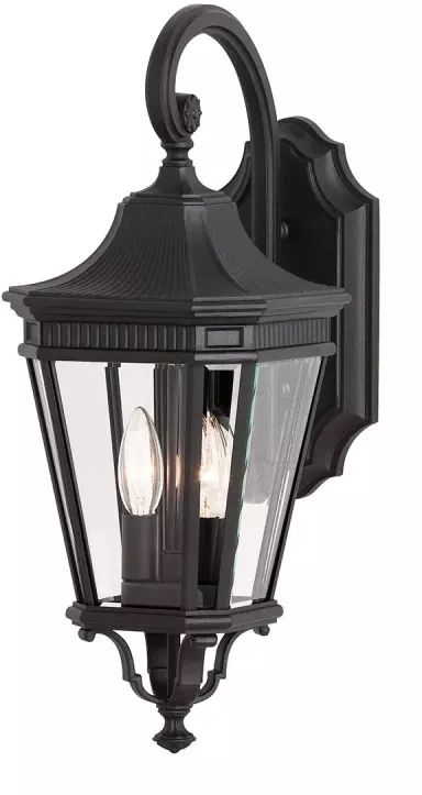 Elstead Lighting Cotswold Lane kültéri fali lámpa 2x60 W fekete FE-COTSLN2-M-BK