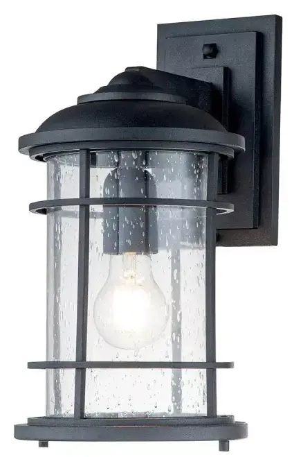 Elstead Lighting Lighthouse kültéri fali lámpa 1x60 W fekete FE-LIGHTHOUSE2-M-BLK