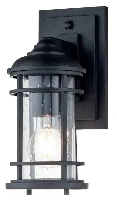 Elstead Lighting Lighthouse kültéri fali lámpa 1x60 W fekete FE-LIGHTHOUSE2-S-BLK