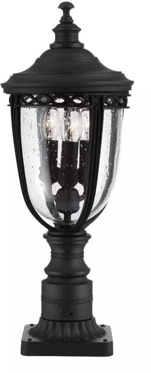 Elstead Lighting English Bridle kültéri állólámpa 3x60 W fekete FE-EB3-M-BLK