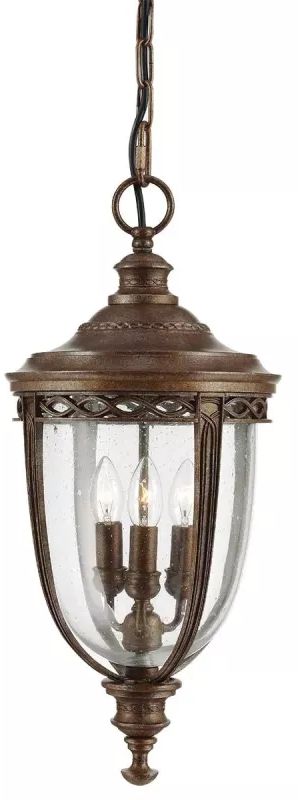 Elstead Lighting English Bridle kültéri függőlámpa 3x60 W barna FE-EB8-L-BRB