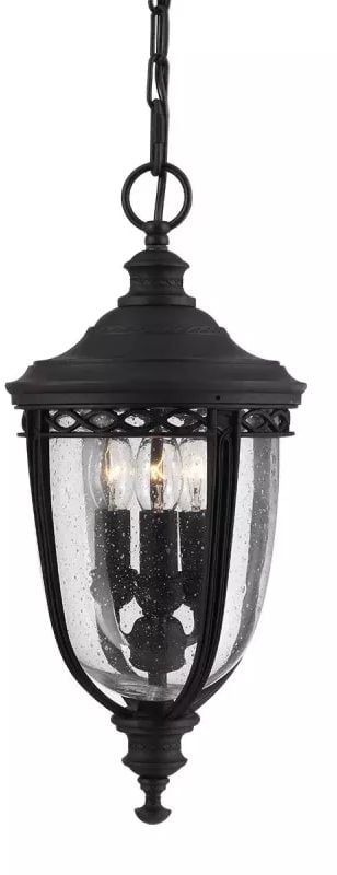 Elstead Lighting English Bridle kültéri függőlámpa 3x60 W fekete FE-EB8-M-BLK