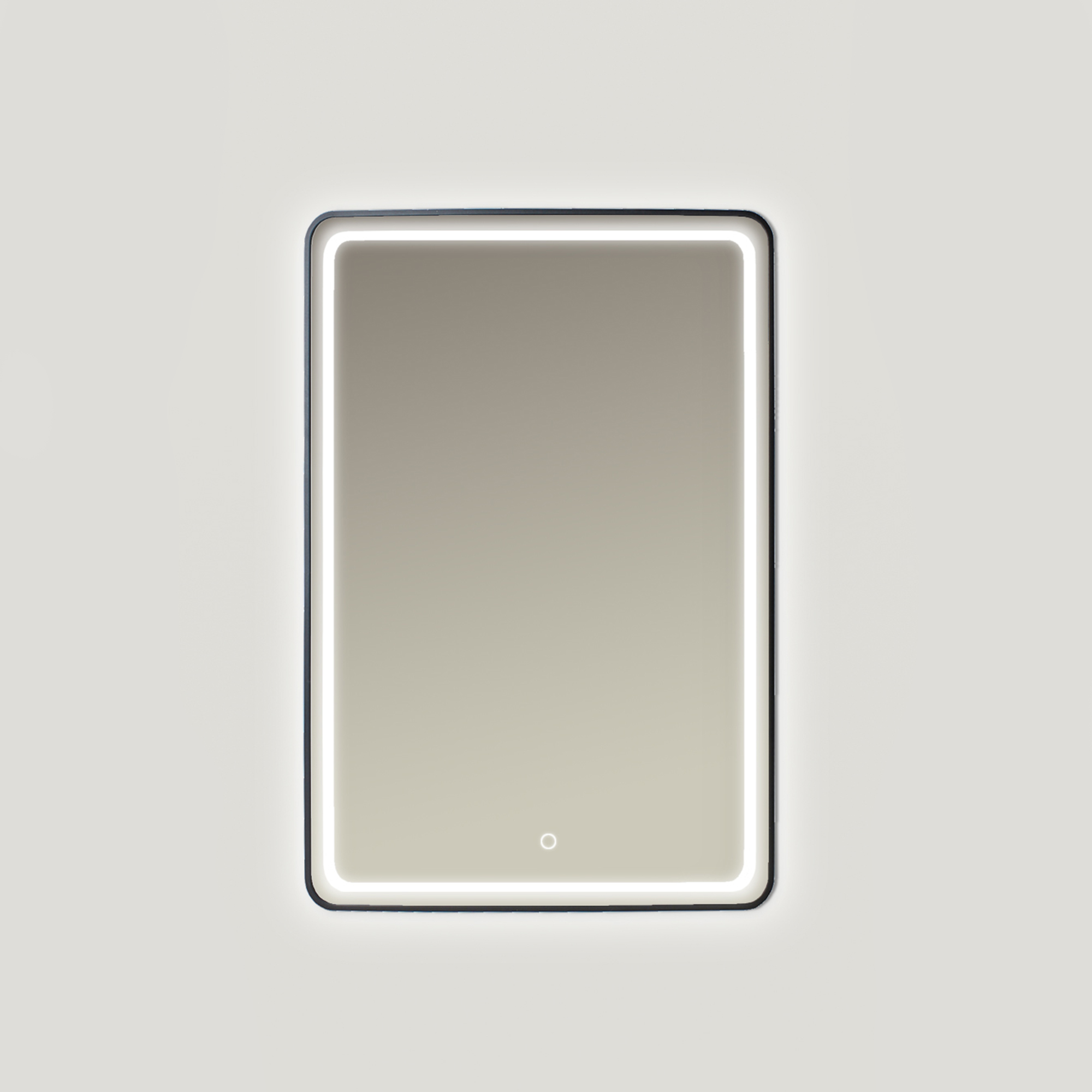 Ars Longa Verso tükör 60x80 cm négyszögletes világítással fekete LED-VERSO6080-C