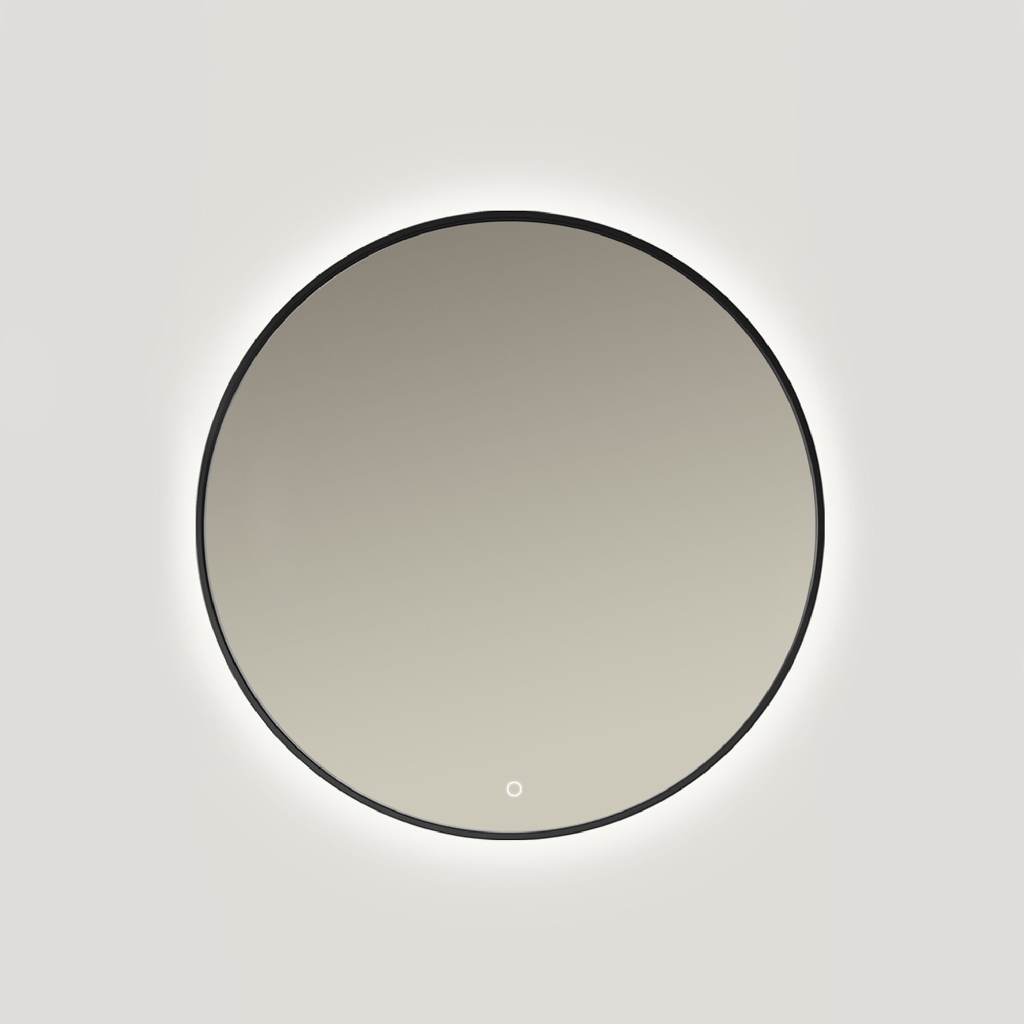 Ars Longa Lumio tükör 80x80 cm kerek világítással fekete LED-LUMIO80-C