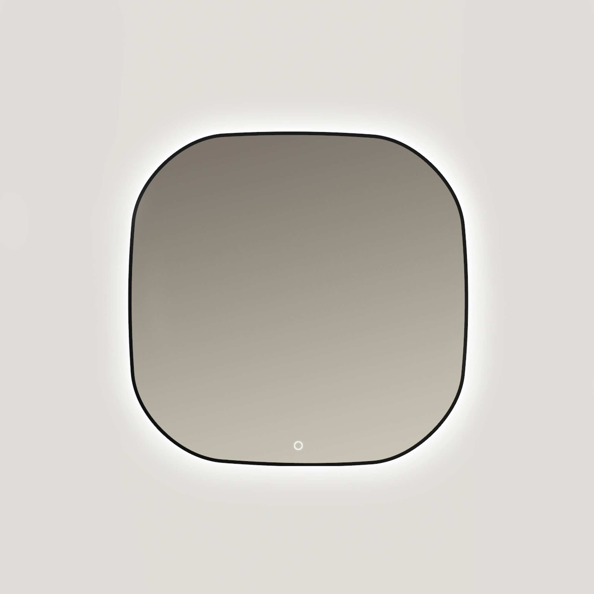 Ars Longa Nordic tükör 80x80 cm négyzet világítással fekete LED-NORDIC80-C