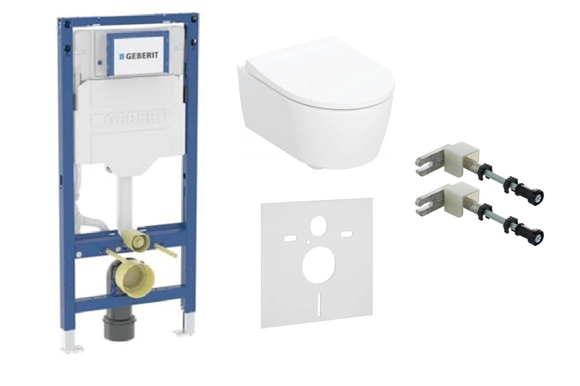 Készlet WC csésze Geberit iCon 503.232.00.1, beépíthető keret Geberit Duofix 111.320.00.6, 111.815.00.1, 156.050.00.1