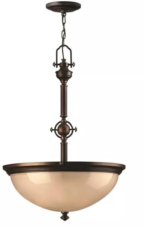 Elstead Lighting Mayflower függőlámpa 3x60 W barna HK-MAYFLOWER-P-C