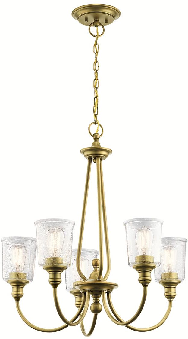 Elstead Lighting Waverly függőlámpa 5x60 W sárgaréz KL-WAVERLY5-NBR