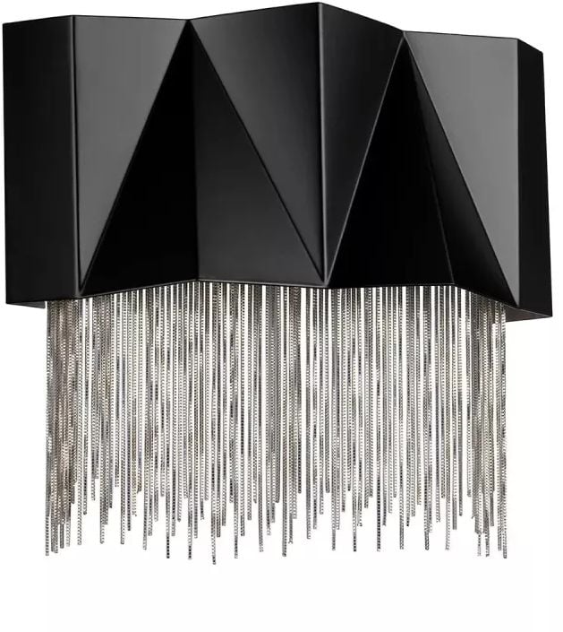 Elstead Lighting Zuma oldalfali lámpa 3x9 W fekete-ezüst HK-ZUMA-3W-SBS