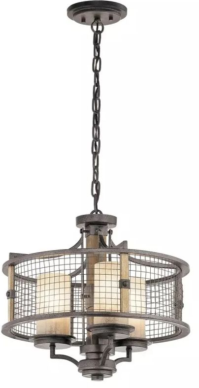 Elstead Lighting Ahrendale függőlámpa 3x60 W barna KL-AHRENDALE3