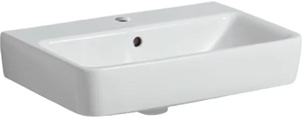 Geberit Selnova Compact mosdótál 60x37 cm négyszögletes klasszikus fehér fényes 501.511.00.7