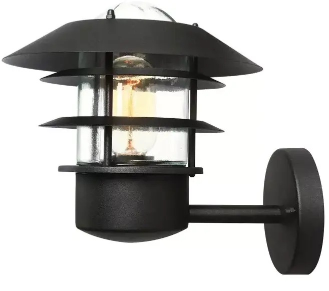 Elstead Lighting Helsingor kültéri fali lámpa 1x60 W fekete HELSINGOR-BK