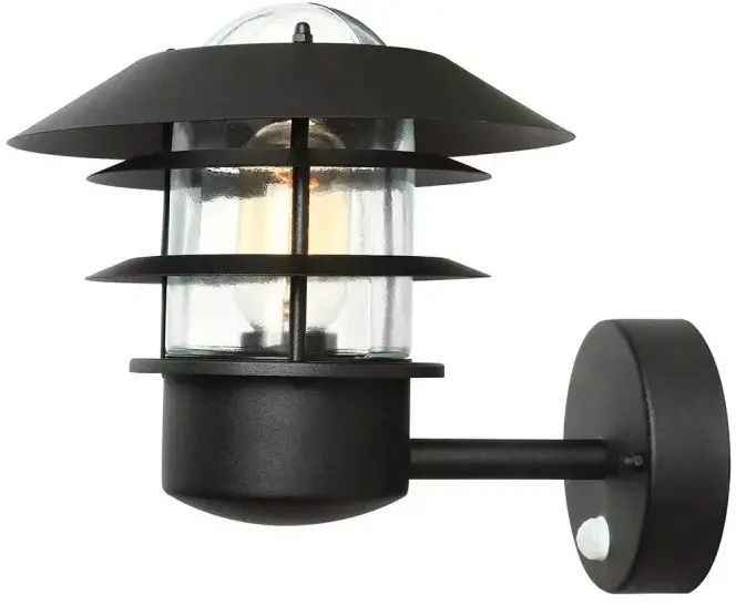 Elstead Lighting Helsingor kültéri fali lámpa 1x60 W fekete HELSINGOR-PIR-BK