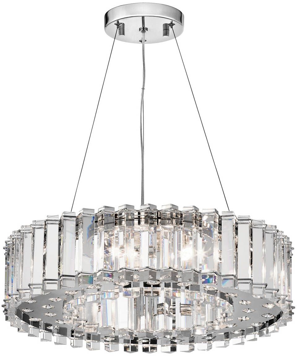 Elstead Lighting Crystal Skye függőlámpa x3 W króm KL-CRYSTAL-SKYE8