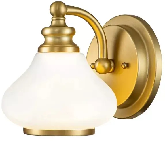 Elstead Lighting Ainsley oldalfali lámpa 1x3 W sárgaréz HK-AINSLEY1-BATH-BB