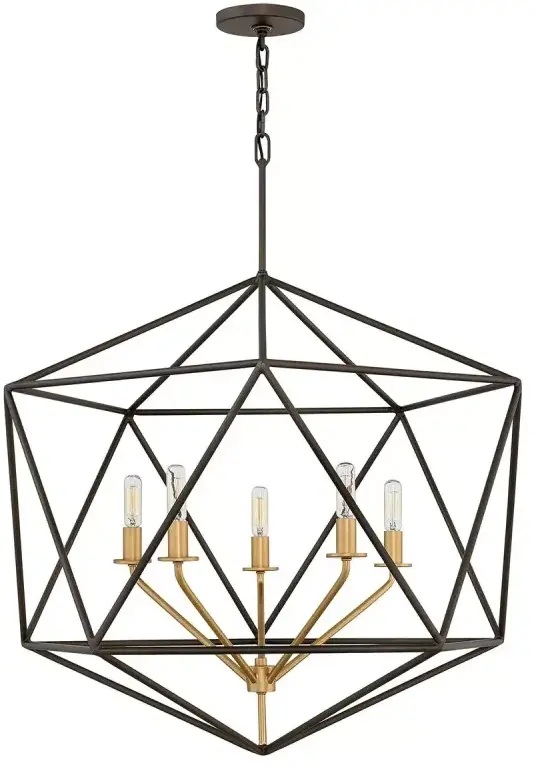 Elstead Lighting Astrid függőlámpa 5x60 W arany-barna HK-ASTRID-5P