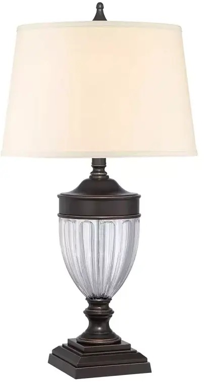 Elstead Lighting Dennison asztali lámpa 1x60 W barna-krém QZ-DENNISON-PB