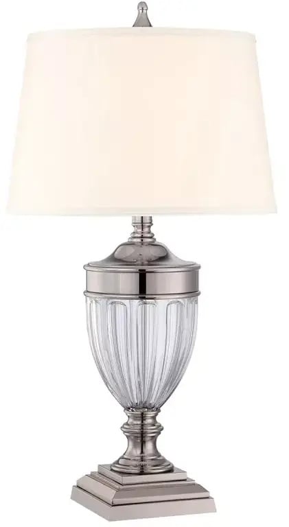 Elstead Lighting Dennison asztali lámpa 1x60 W nikkel-krém QZ-DENNISON-PN
