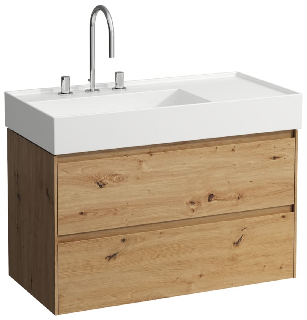 Laufen Lani szekrény 88x45x51.5 cm mosdókagyló alá akasztható tölgy H4039521122671