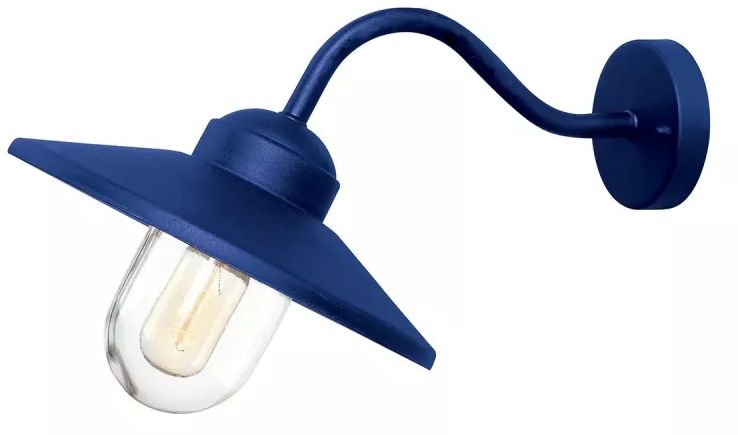 Elstead Lighting Klampenborg kültéri fali lámpa 1x60 W kék KLAMPENBORG-NVB