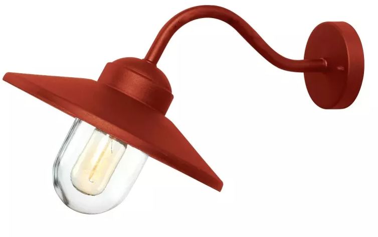 Elstead Lighting Klampenborg kültéri fali lámpa 1x60 W piros KLAMPENBORG-OXR