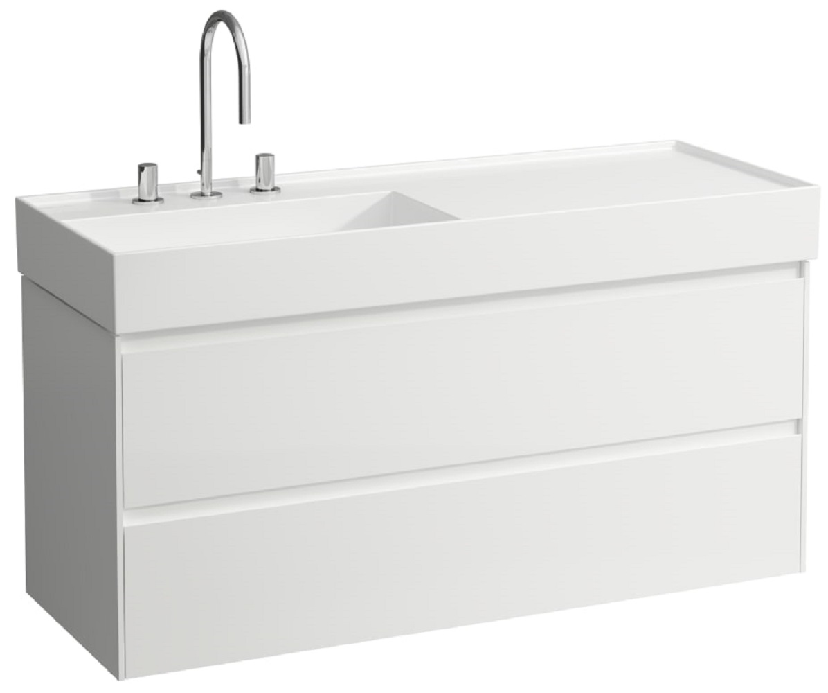 Laufen Lani szekrény 118x45x51.5 cm mosdókagyló alá akasztható fehér H4039721122611