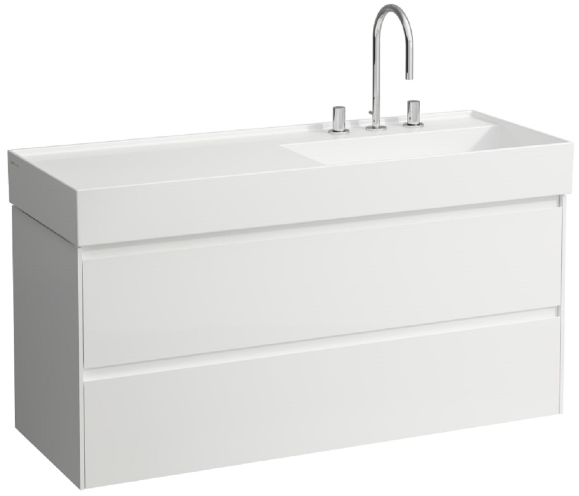 Laufen Lani szekrény 118x45x51.5 cm mosdókagyló alá akasztható fehér H4039821122601