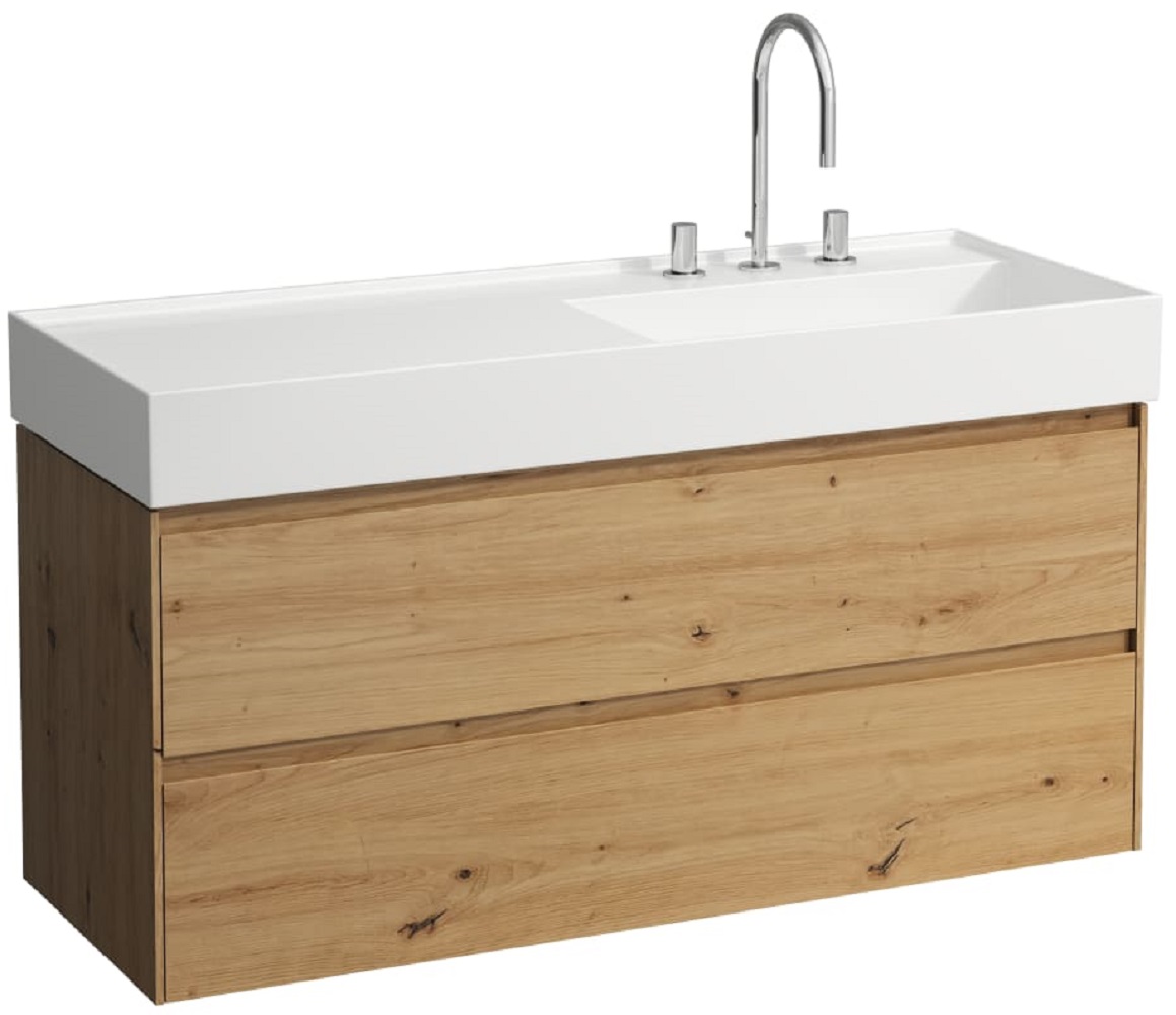 Laufen Lani szekrény 118x45x51.5 cm mosdókagyló alá akasztható tölgy H4039821122671