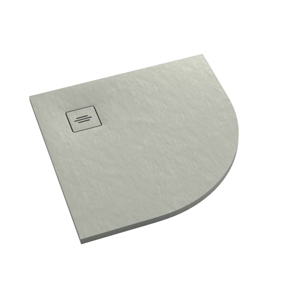 Schedline Protos Cement Stone félkör alakú zuhanytálca 90x90 cm cement 3SP.P1O-9090/CT/ST-M1/CT/ST