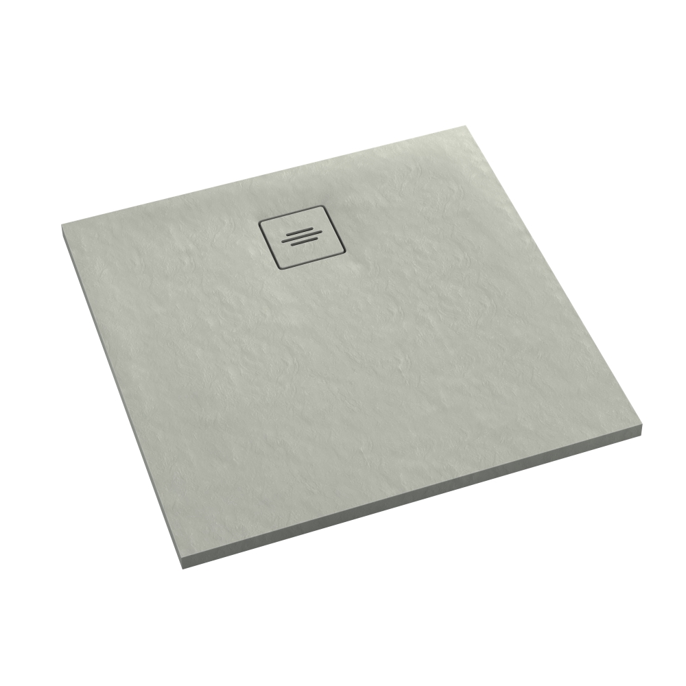 Schedline Protos Cement Stone négyzet alakú zuhanytálca 100x100 cm cement 3SP.P2K-100100/CT/ST-M1/CT/ST