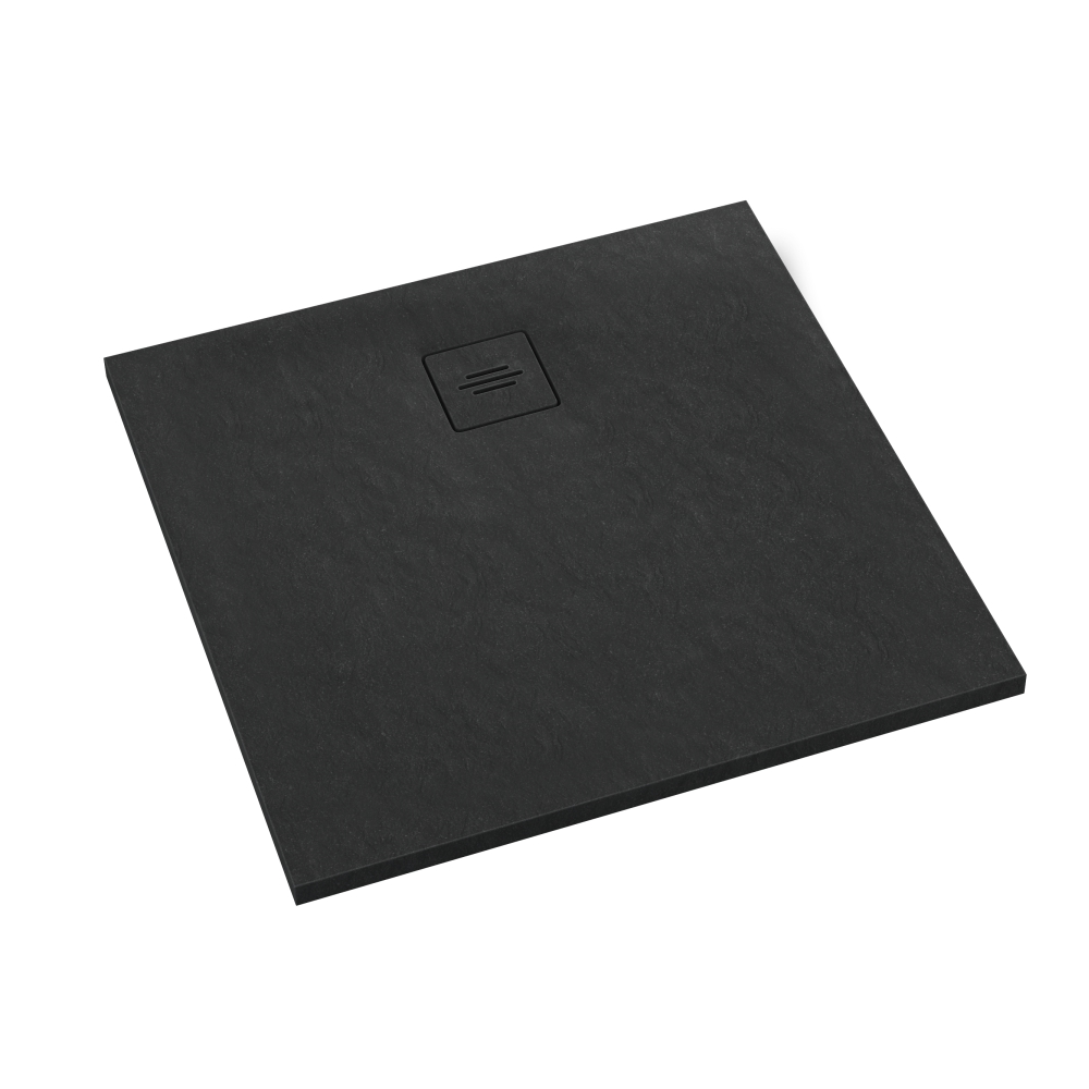 Schedline Protos Black Stone négyzet alakú zuhanytálca 100x100 cm fekete 3SP.P1K-100100/C/ST-M1/C/ST