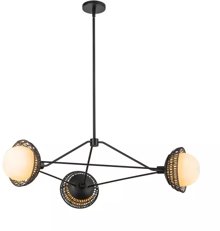 Elstead Lighting Perth függőlámpa 3x60 W fekete ALM-PERTH3-BK