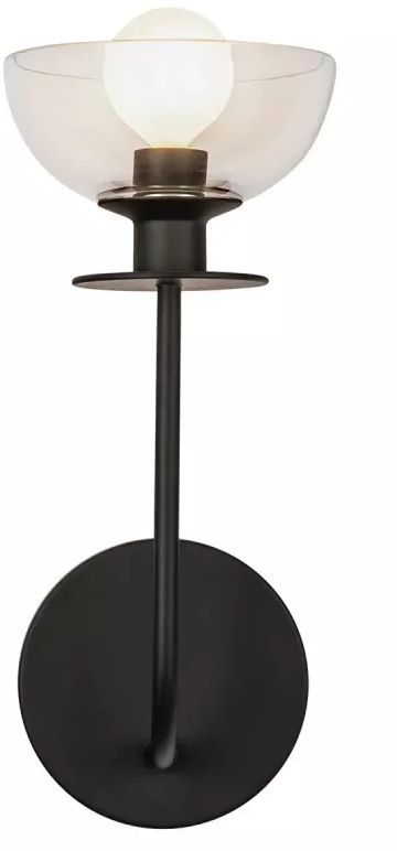 Elstead Lighting Sylvia oldalfali lámpa 1x40 W fekete ALM-SYLVIA-1WB-BK-CL