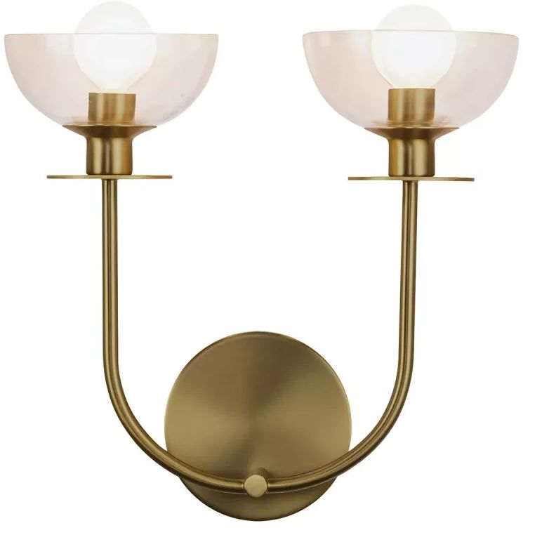 Elstead Lighting Sylvia oldalfali lámpa 2x40 W arany ALM-SYLVIA-2WB-BG-CL