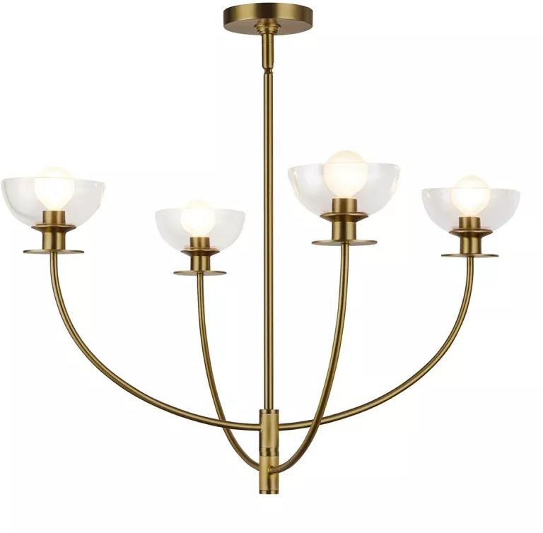 Elstead Lighting Sylvia mennyezeti lámpa 4x40 W arany ALM-SYLVIA4-BG-CL