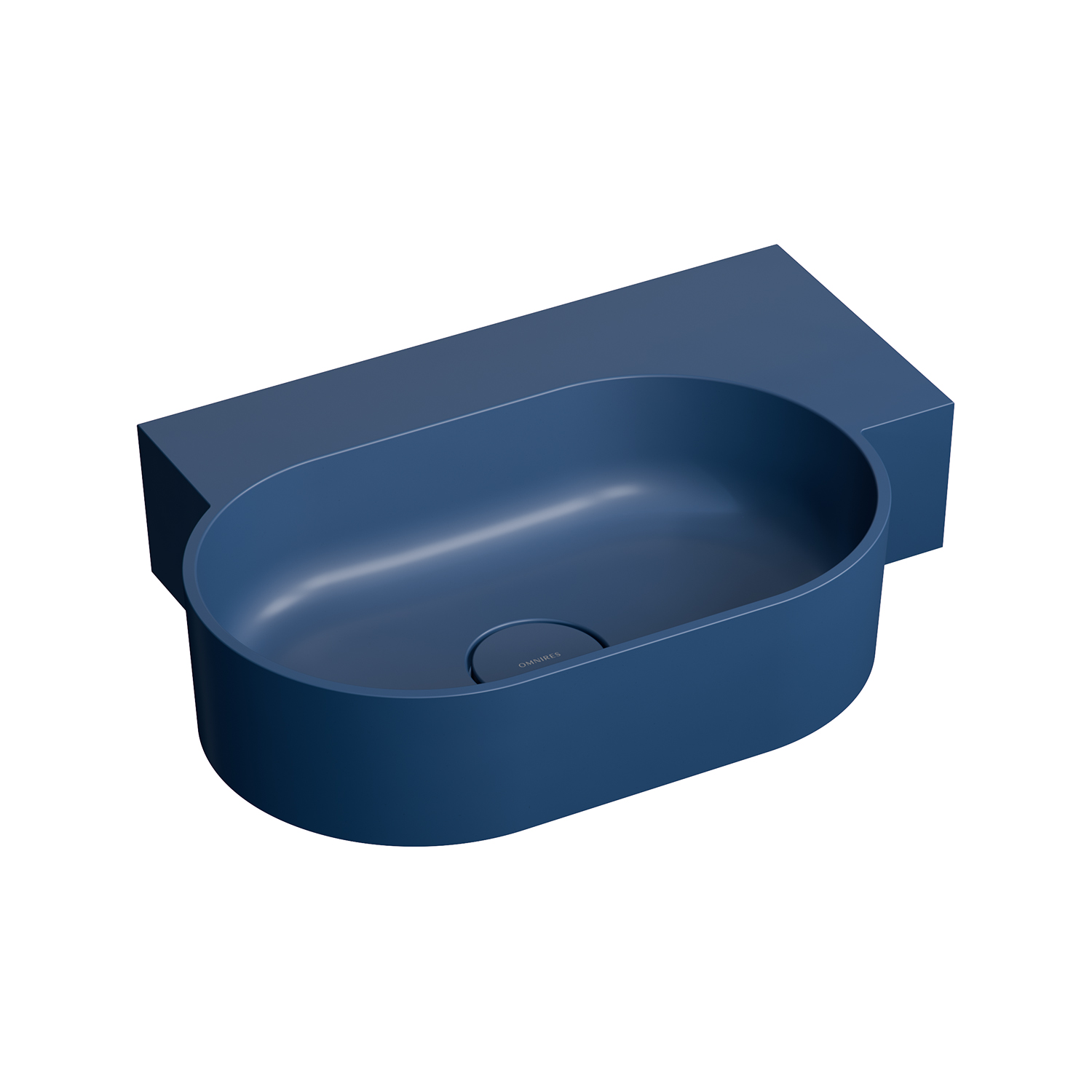 Omnires Ovo M+ mosdótál 55x38 cm ovális mosdótálak kék matt OVO555UWPMB