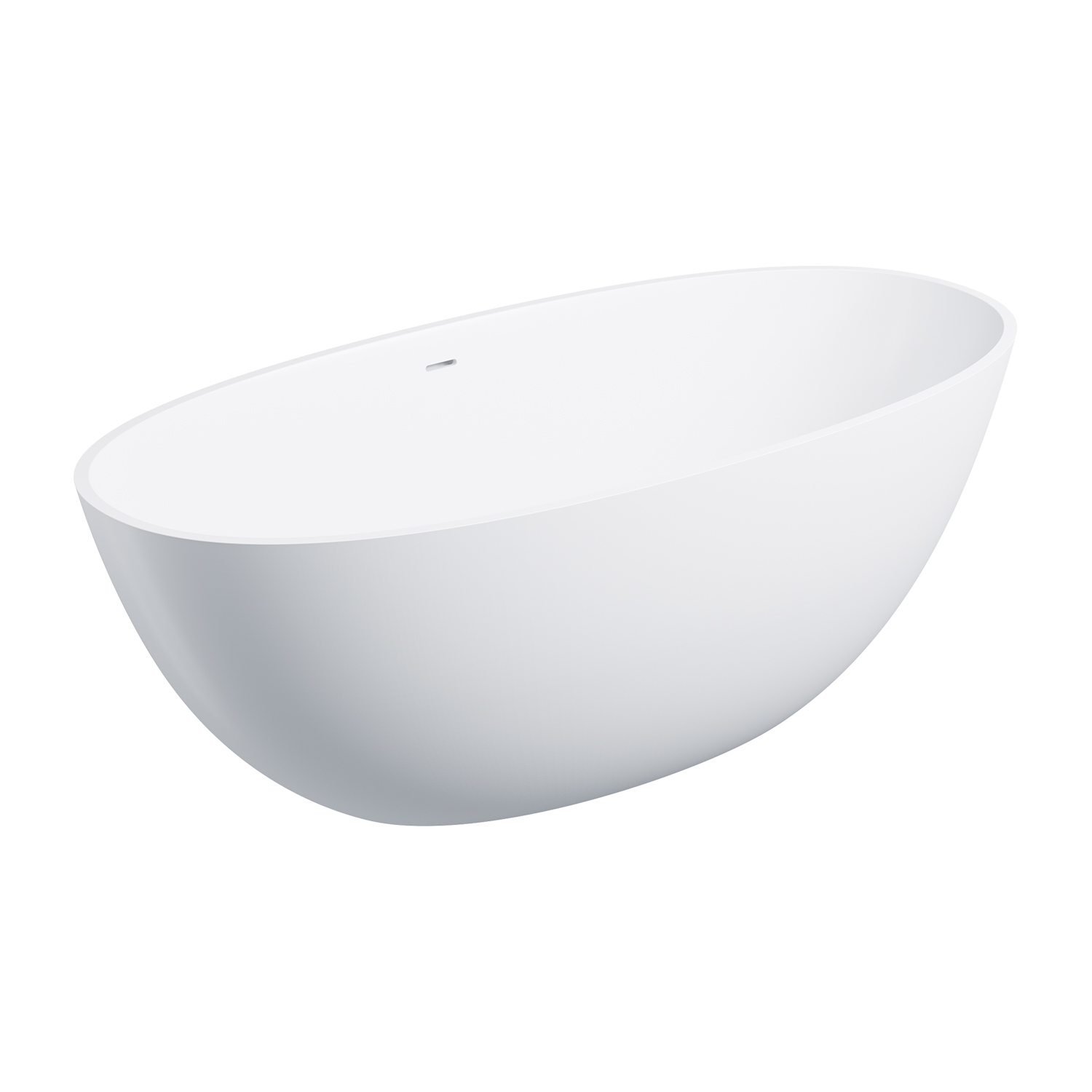 Omnires Shell M+ térben álló kád 160x75 cm ovális fehér SHELLWWZPBM