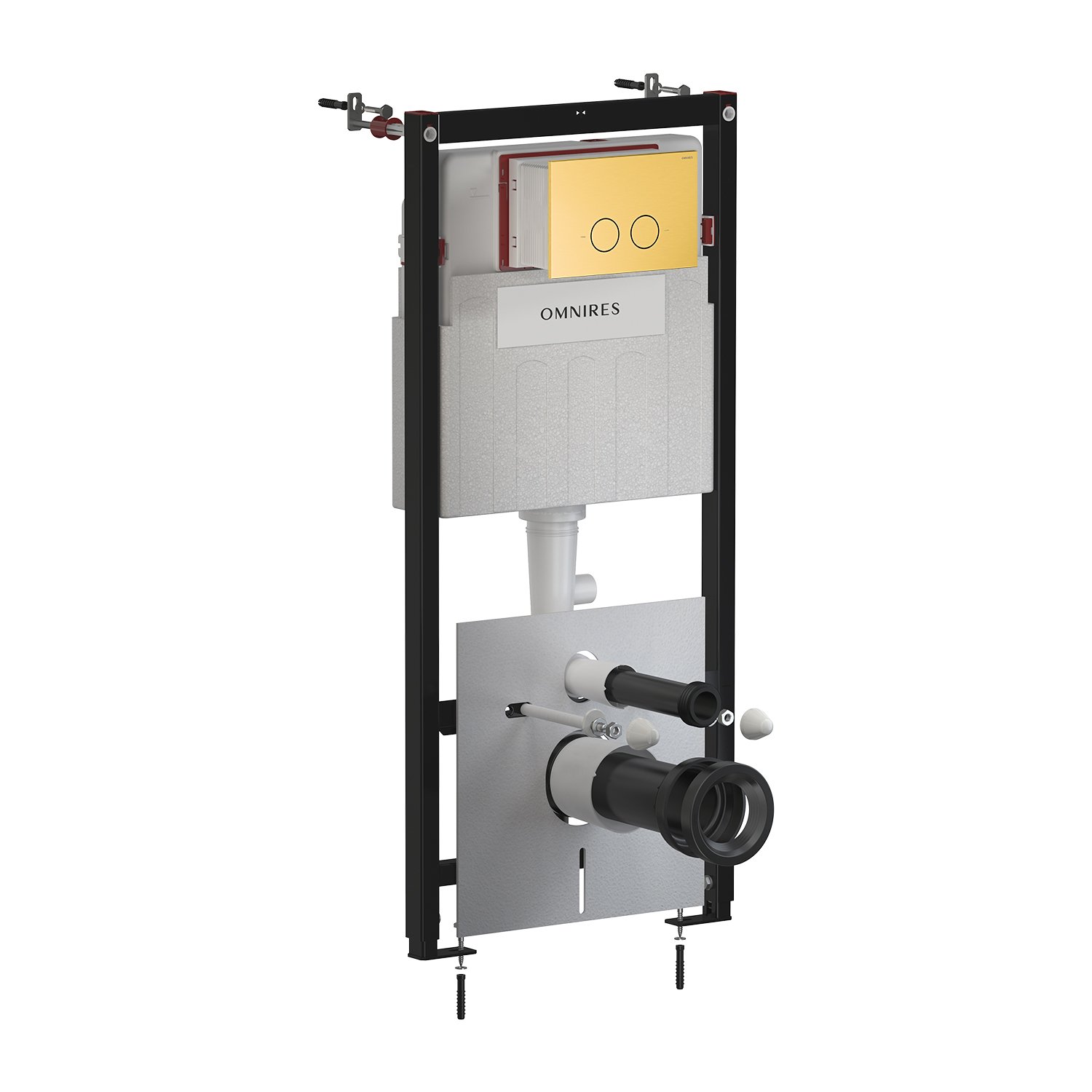Omnires Flush Set falsík alatti keret öblítőgombbal függő csészéhez STFWC1R45-RGLB