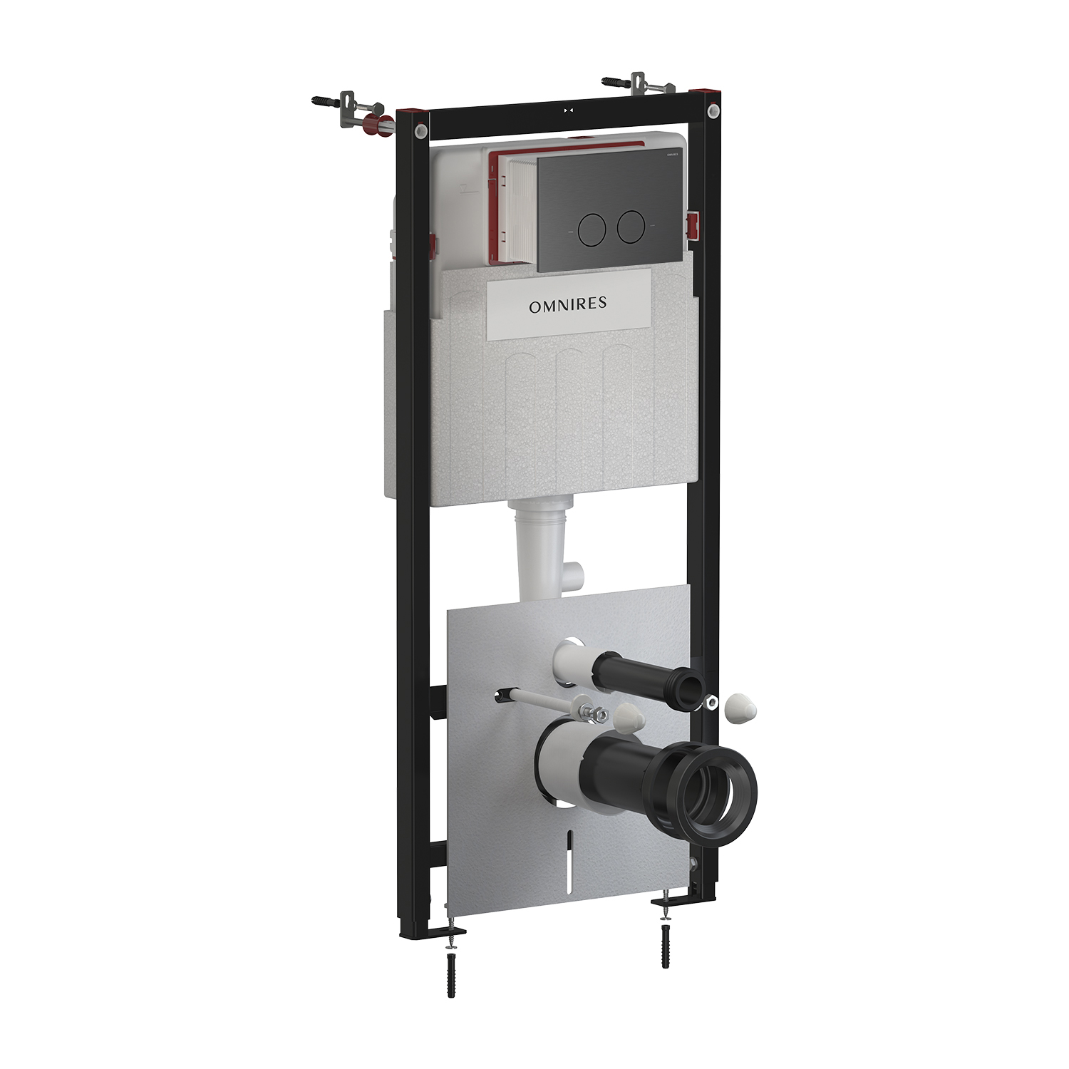 Omnires Flush Set falsík alatti keret öblítőgombbal függő csészéhez STFWC1R45-RGR