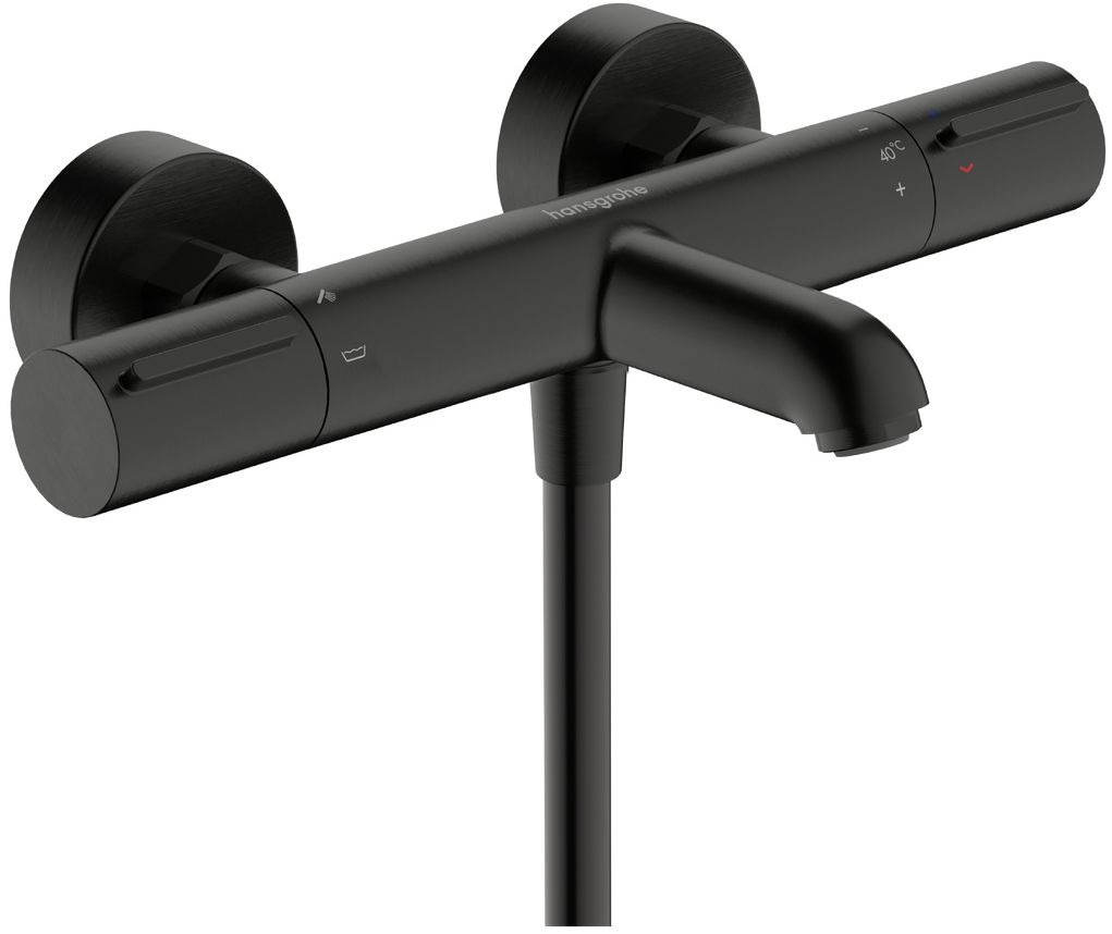 Hansgrohe Ecostat Element kád és zuhany csaptelep fali z termosztáttal króm-fekete 13347340