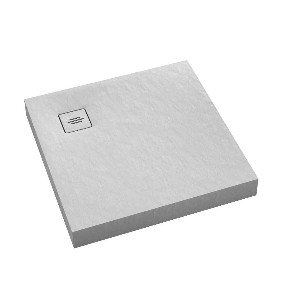 Schedline Nonlimits White Stone négyzet alakú zuhanytálca 100x100 cm fehér 3ST.N1K-100100/B/ST-M1/B/ST