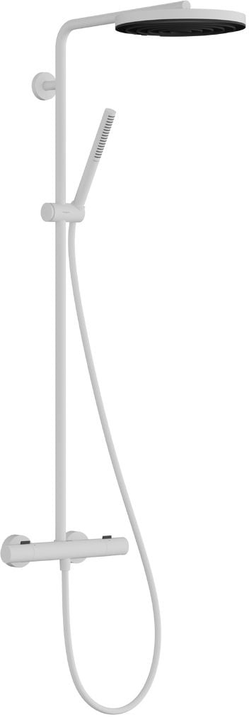 Hansgrohe Pulsify S Puro zuhany készlet fal termosztáttal trópusi zuhany opcióval fehér 24223700