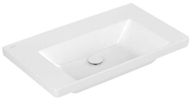 Villeroy & Boch Subway 3.0 mosdótál 80x47 cm négyszögletes beépíthető fehér fényes 4A708301