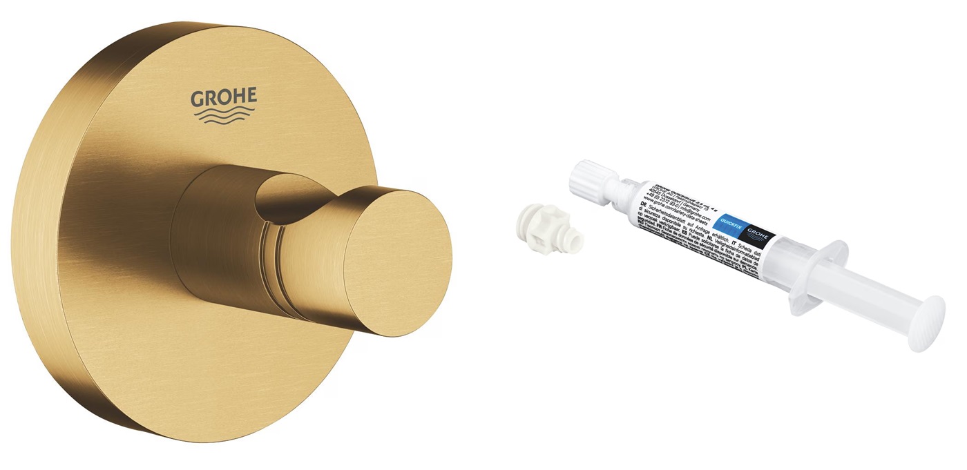 Készlet törölközőtartó Grohe Start 41173GN0, ragasztó Grohe QuickGlue 41127000
