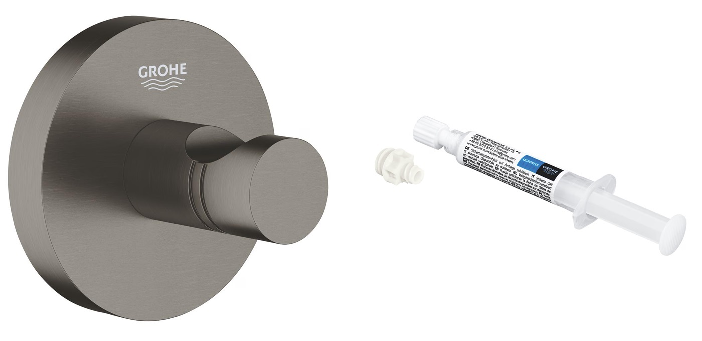 Készlet törölközőtartó Grohe Start 41173AL0, ragasztó Grohe QuickGlue 41127000
